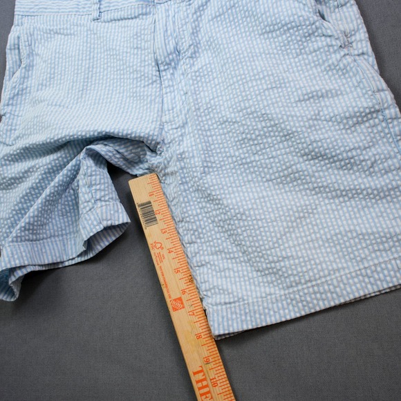 Vineyard Vines Seersucker Shorts Stripe Blue Men's Breaker 34 Preppy Nautical - Picture 5 of 8